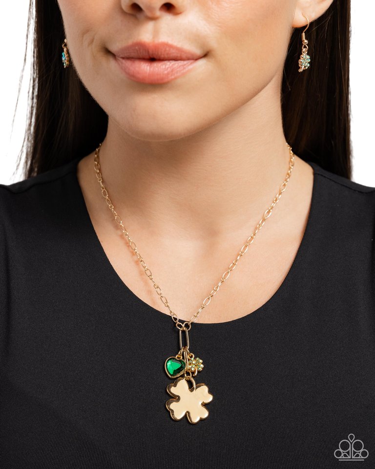 Luck of the Draw - Green - Paparazzi Necklace Image