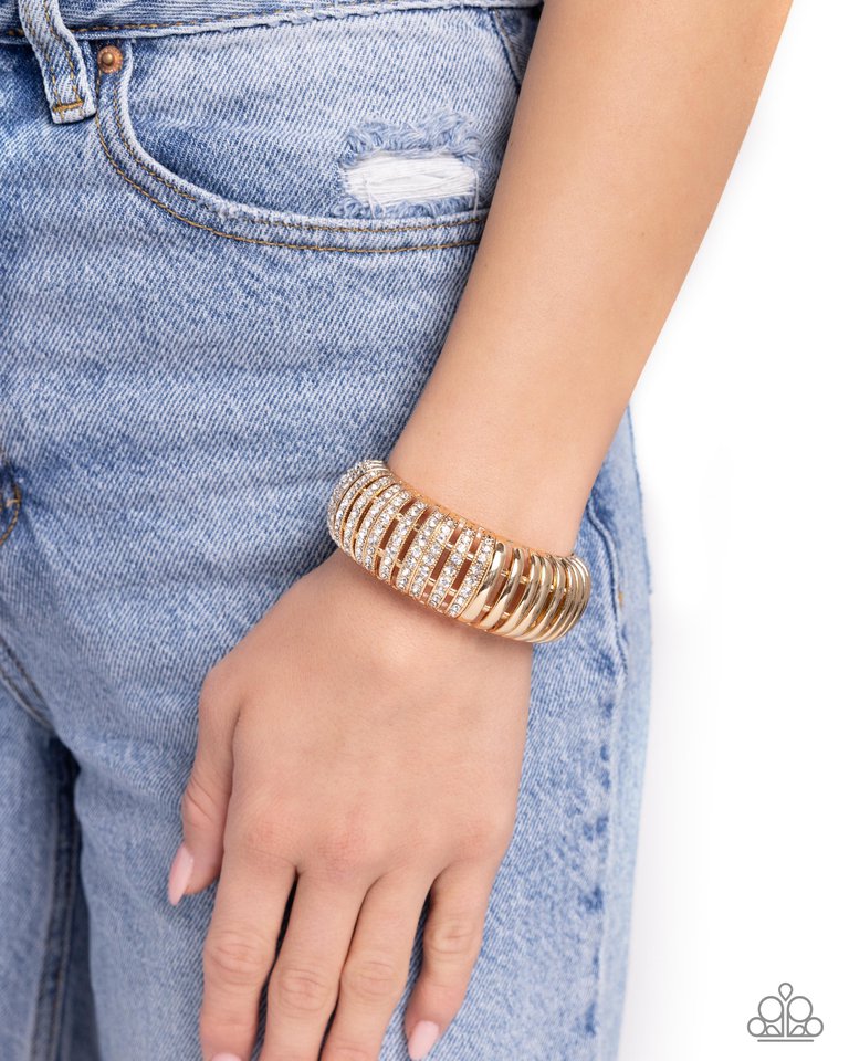 Appealing A-Lister - Gold - Paparazzi Bracelet Image