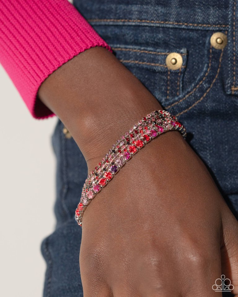 Serendipitous Strands - Red - Paparazzi Bracelet Image