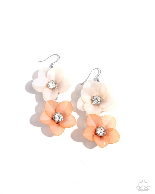 Fairy Tale Florals - Orange - Paparazzi Earring Image