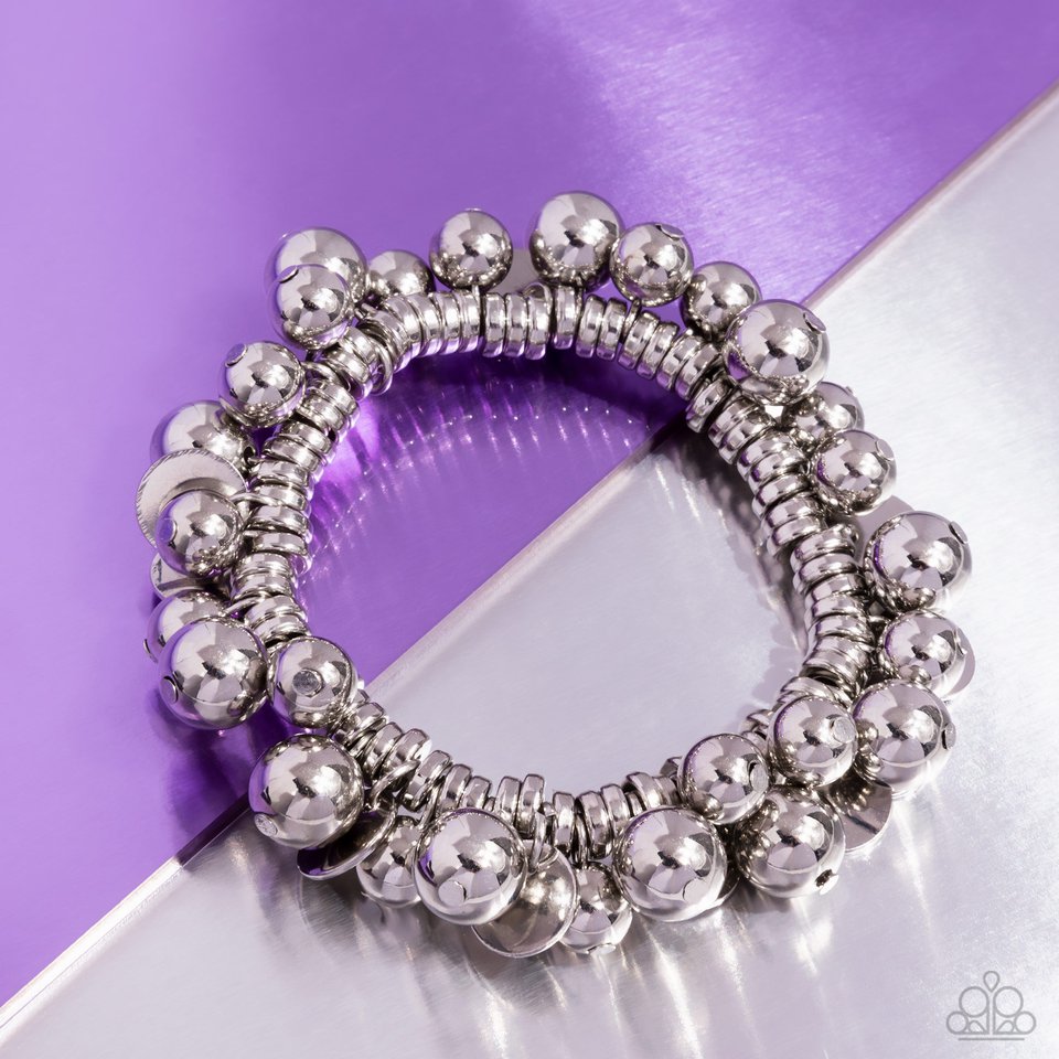 Bauble Beginning - Silver - Paparazzi Bracelet Image