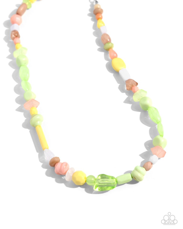 Colored Can-Can - Green - Paparazzi Necklace Image