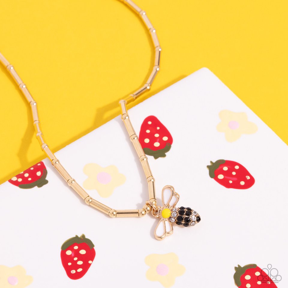 Bees Knees - Gold - Paparazzi Necklace Image