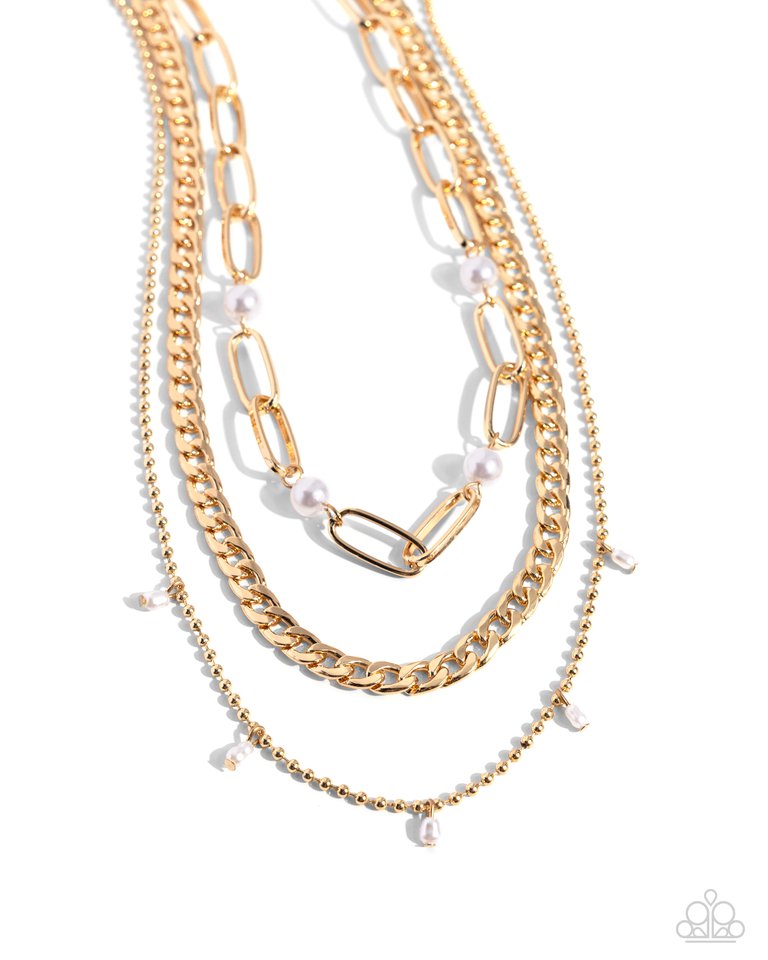 Presidential Passion - Gold - Paparazzi Necklace Image