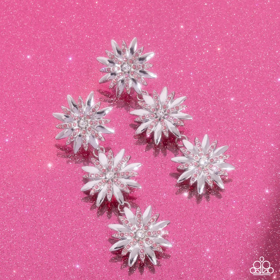 Petaled Princess - Pink - Paparazzi Earring Image