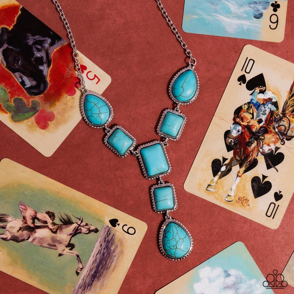 Defaced Deal - Blue - Paparazzi Necklace Image