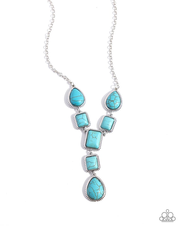Defaced Deal - Blue - Paparazzi Necklace Image