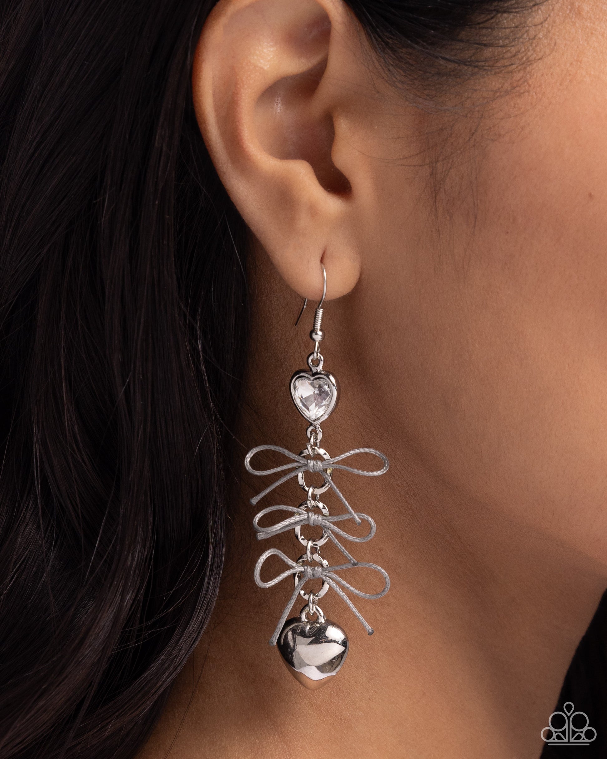 K-Pop Keepsake - Silver - Paparazzi Earring Image