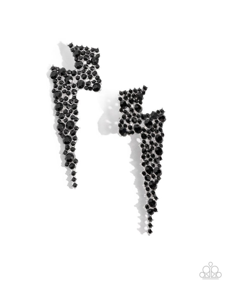 Electric Effulgence - Black - Paparazzi Earring Image
