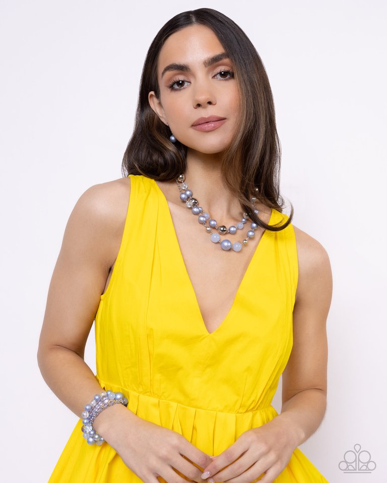 Shattered Stack - Blue - Paparazzi Bracelet Image