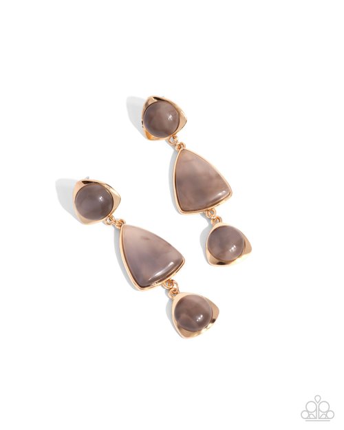Foreign Exchange - Brown - Paparazzi Earring Image