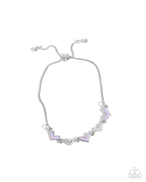 Heart-struck Hype - Purple - Paparazzi Bracelet Image