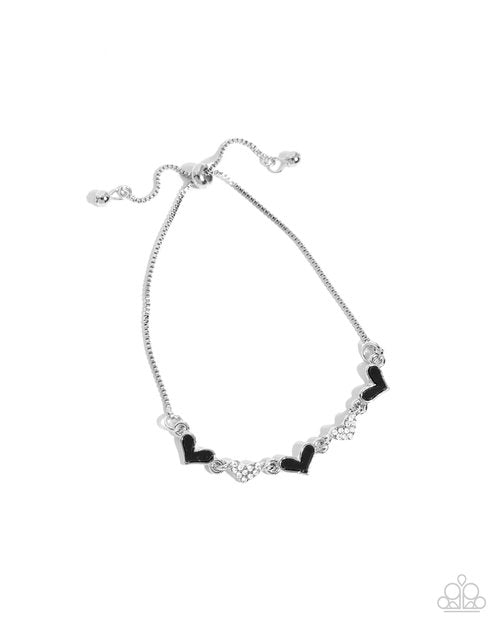 Heart-struck Hype - Black - Paparazzi Bracelet Image