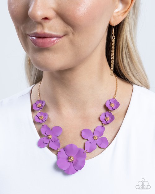 Arranged Aria - Purple - Paparazzi Necklace Image