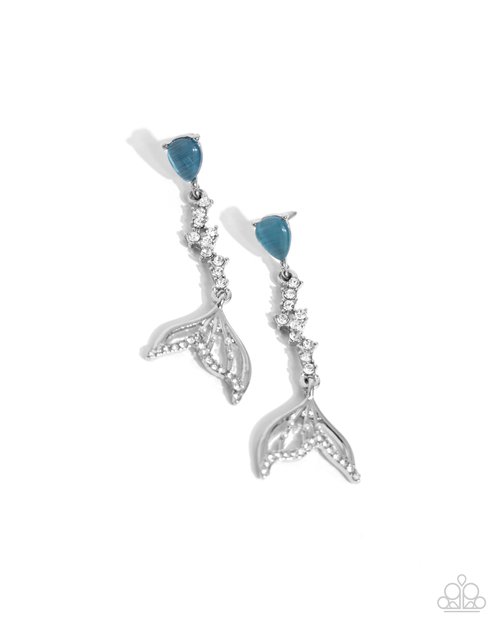 Mermaid Motivation - Blue - Paparazzi Earring Image