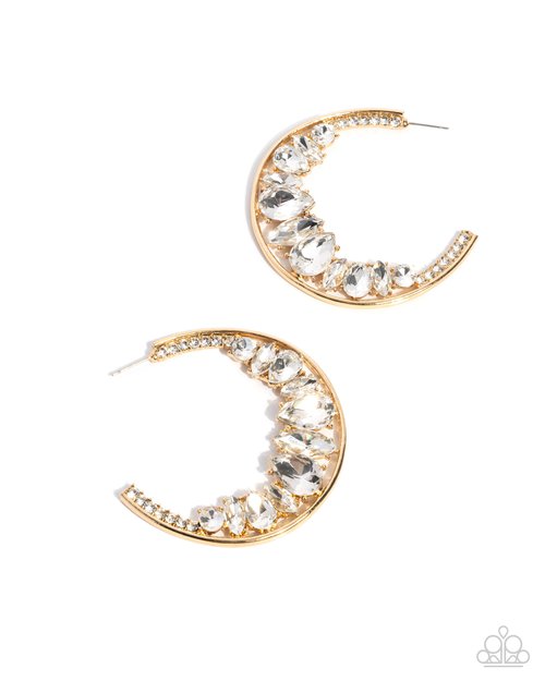 Refined Rewind - Gold - Paparazzi Earring Image