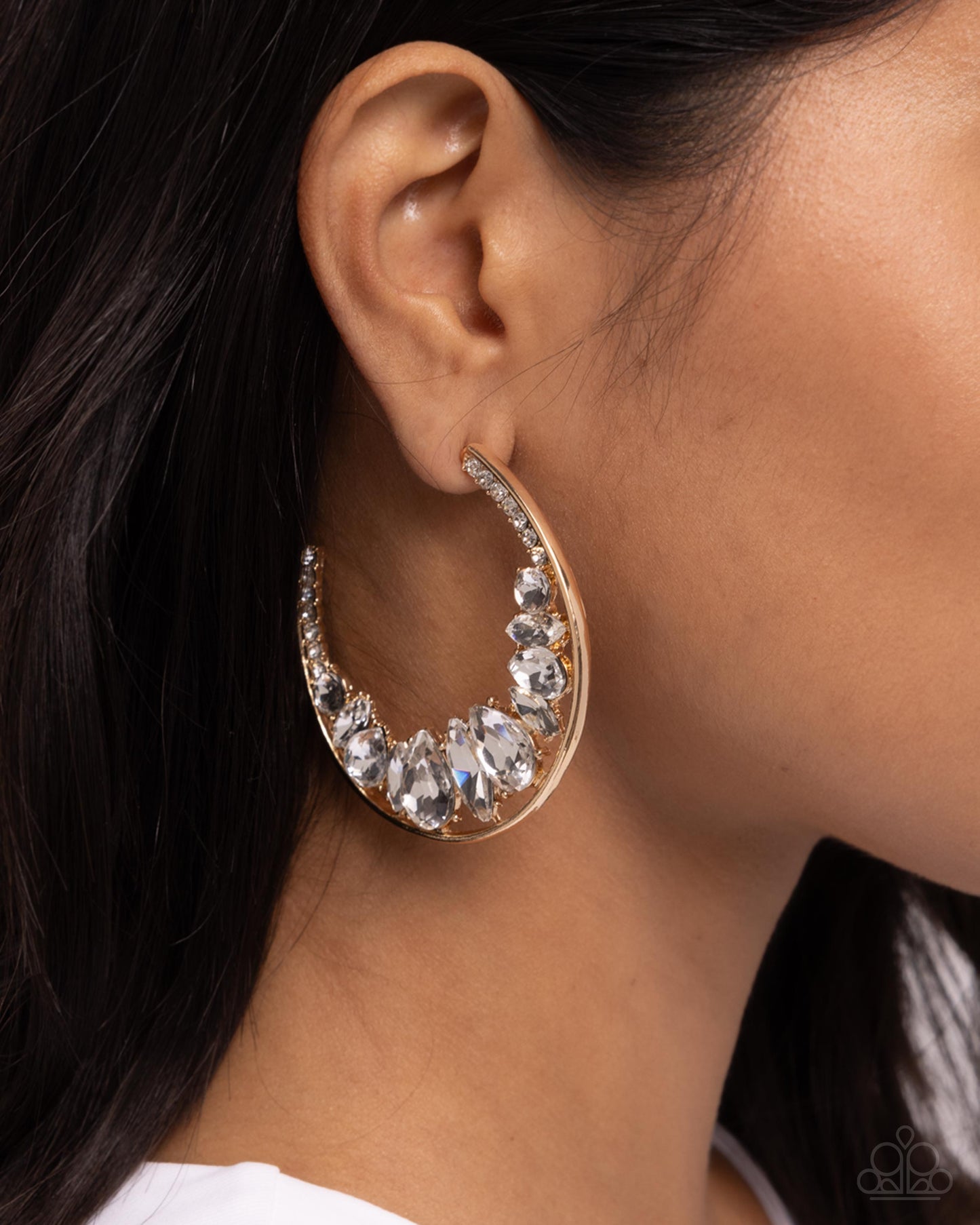 Refined Rewind - Gold - Paparazzi Earring Image