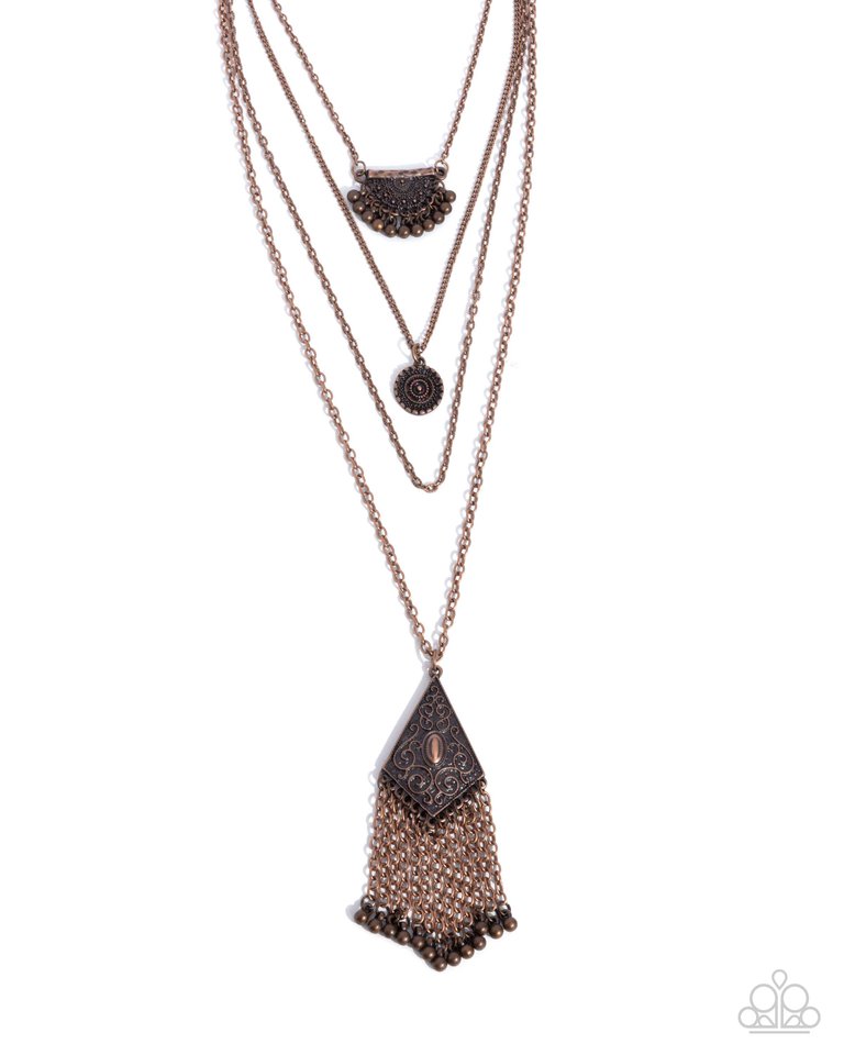 Faithful Filigree - Copper - Paparazzi Necklace Image