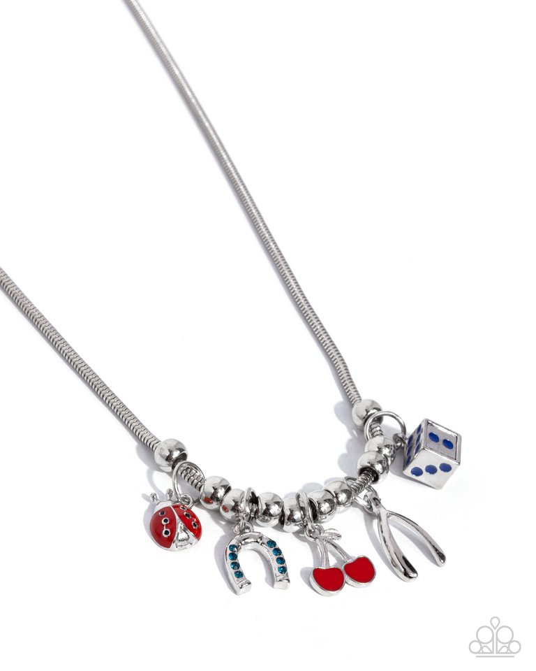 As Luck Would Have It - Blue - Paparazzi Necklace Image