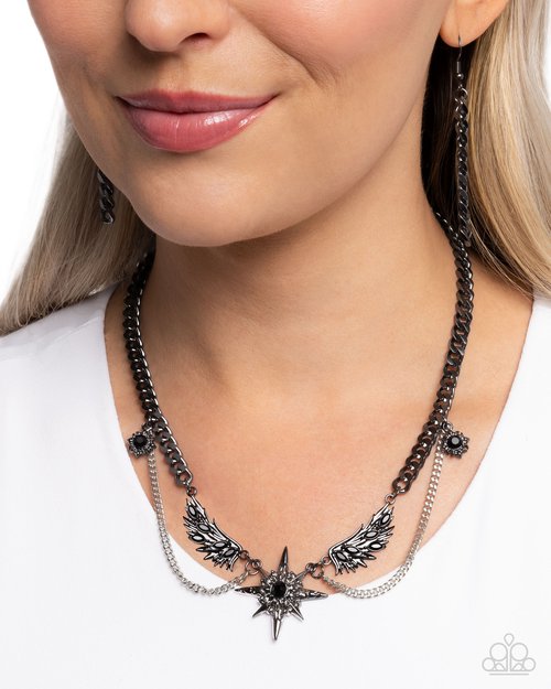 Cosmic Critique - Black - Paparazzi Necklace Image