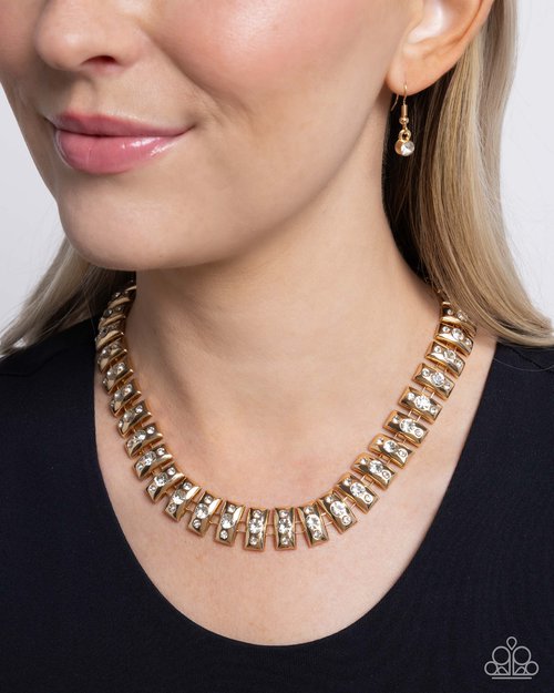 Officially Opulent - Gold - Paparazzi Necklace Image