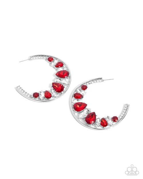 Refined Rewind - Red - Paparazzi Earring Image