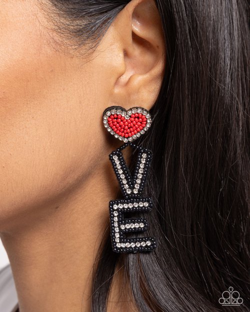 Visible Valentines - Black - Paparazzi Earring Image