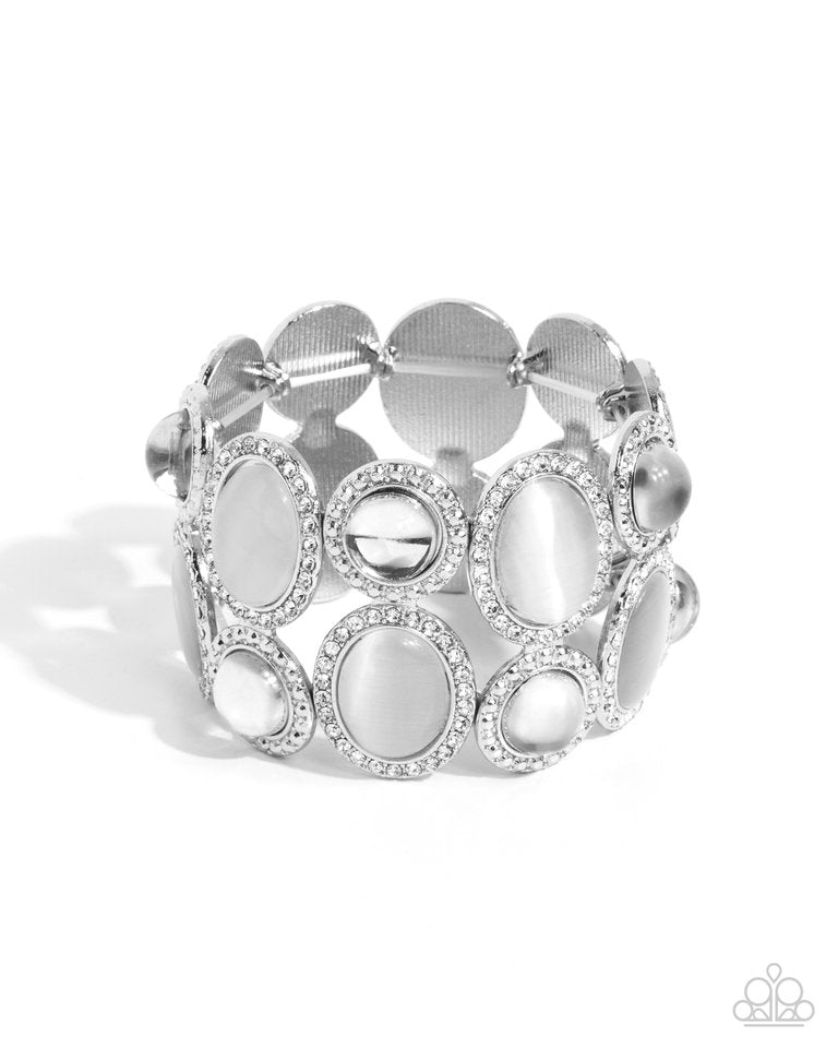 Affixed Appeal - White - Paparazzi Bracelet Image