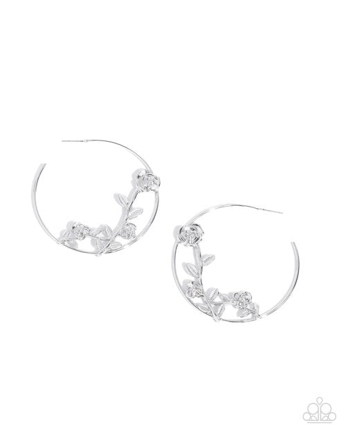 Blooming Benefit - Silver - Paparazzi Earring Image