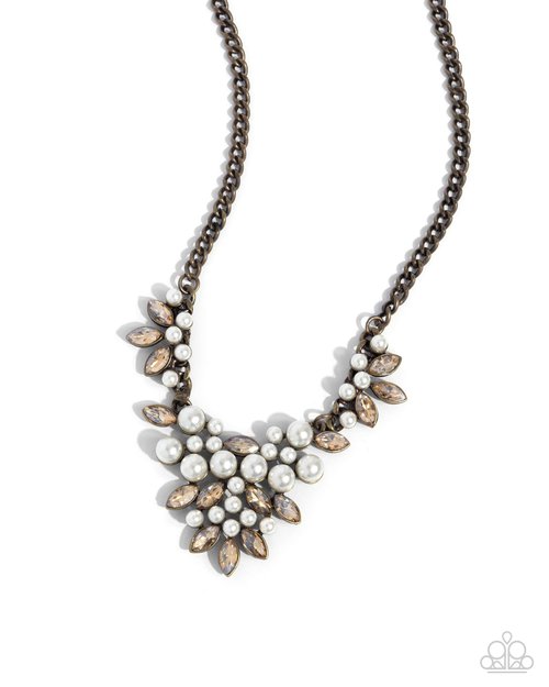 Fresh Facets - Brass - Paparazzi Necklace Image