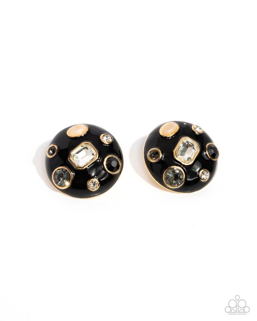 Polished Potential - Black - Paparazzi Earring Image