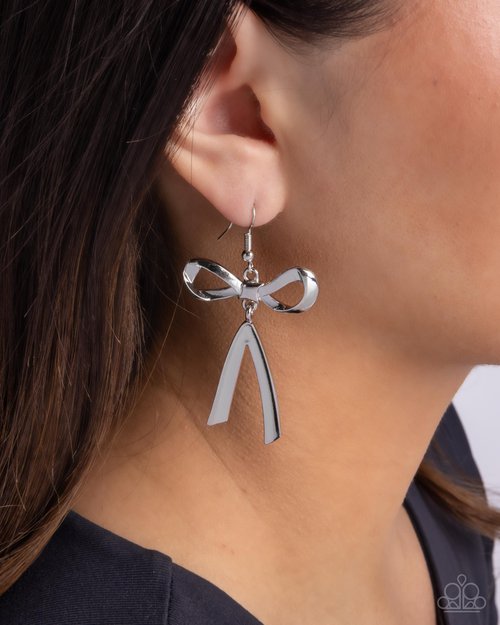 Dapper Delivery - Silver - Paparazzi Earring Image