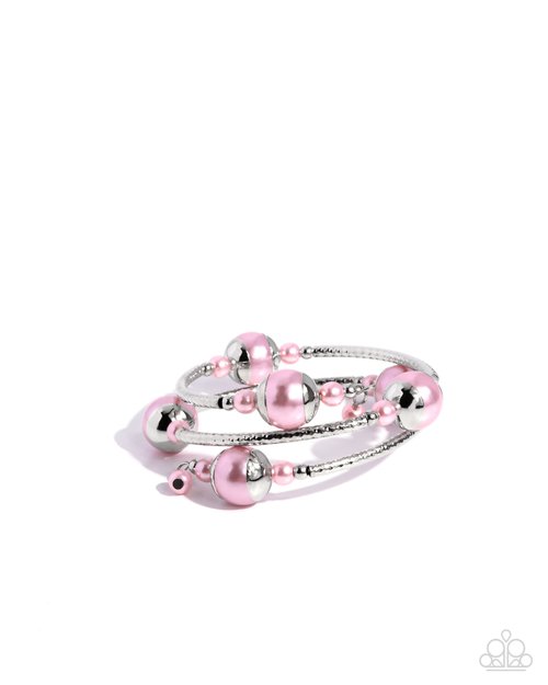 Palatial Pearls - Pink - Paparazzi Bracelet Image