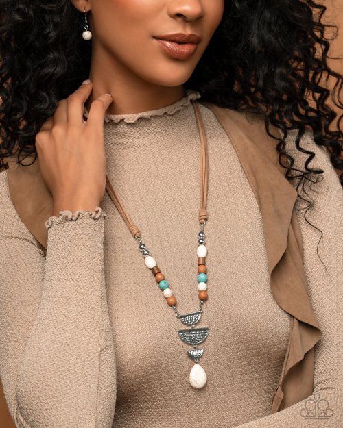 Eclectic Elegance - White - Paparazzi Necklace Image
