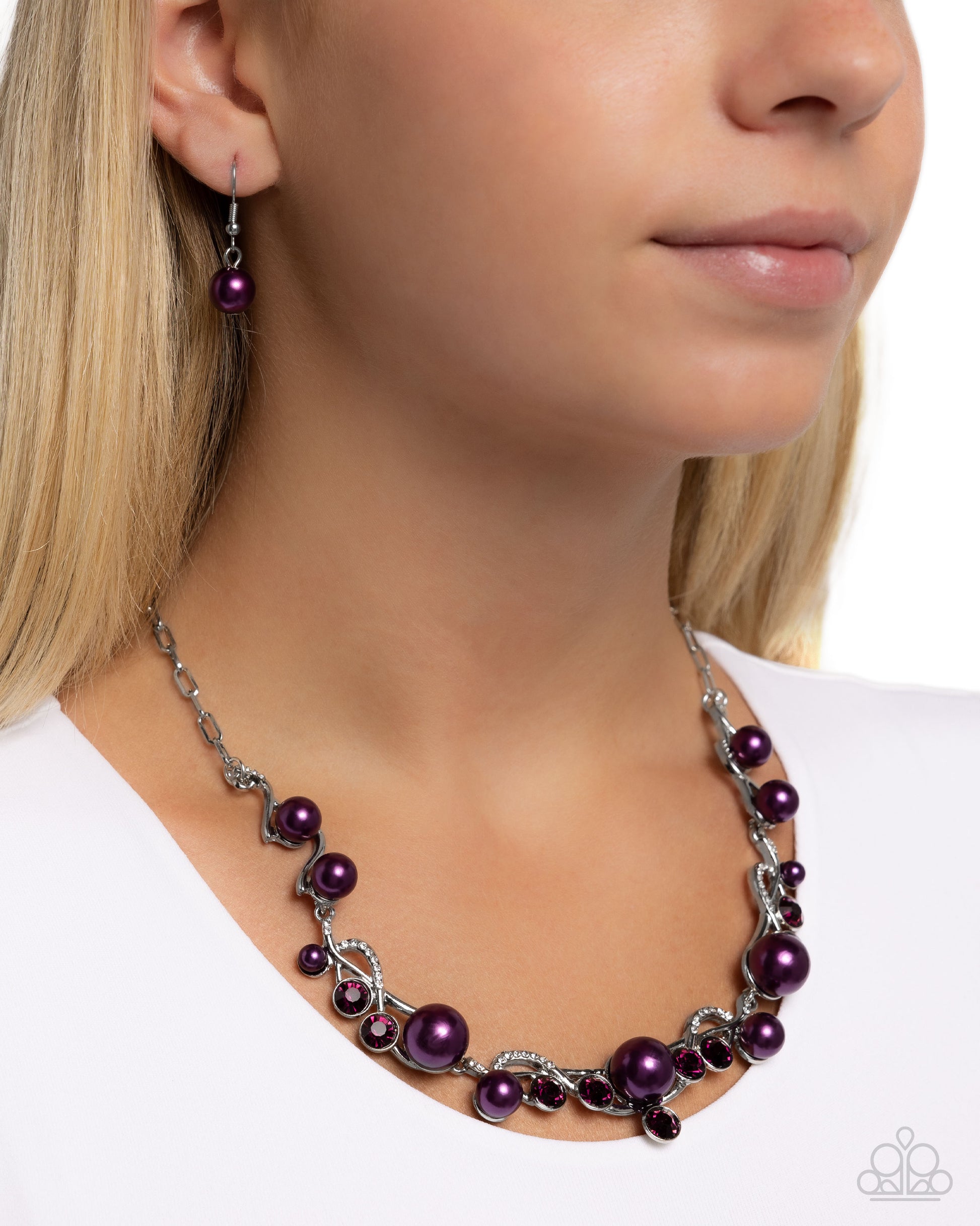 Settled Shimmer - Purple - Paparazzi Necklace Image