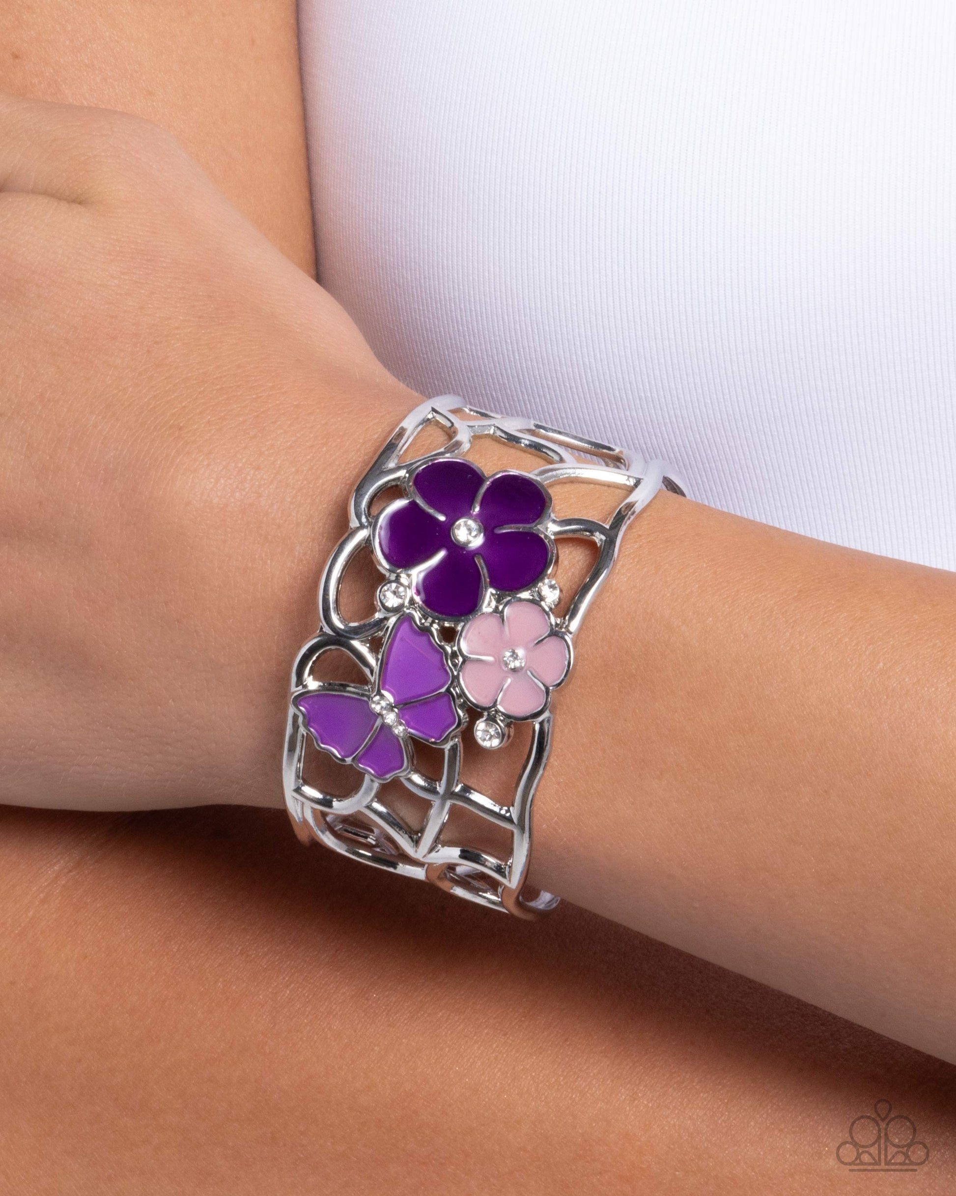 Whimsical Watercolor - Purple - Paparazzi Bracelet Image