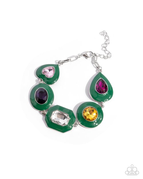 Glazed Guest - Green - Paparazzi Bracelet Image
