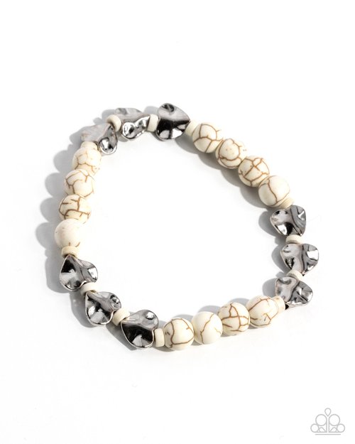 Festival Fling - White - Paparazzi Bracelet Image