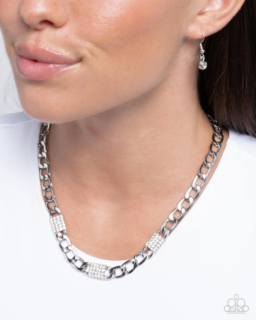 Impressive Independence - White - Paparazzi Necklace Image