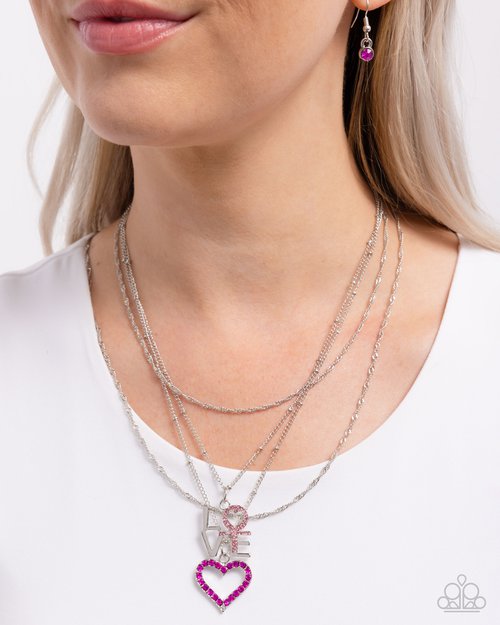 Courting Caliber - Pink - Paparazzi Necklace Image