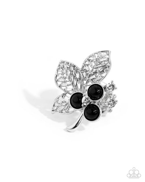Luminescent Leaves - Black - Paparazzi Ring Image