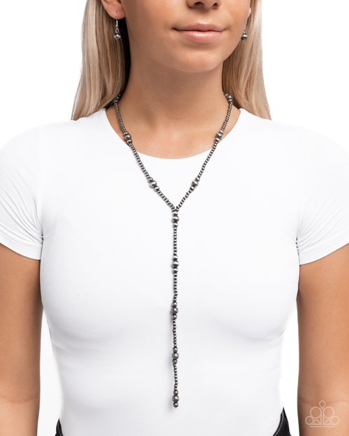 Elongated Element - Silver - Paparazzi Necklace Image