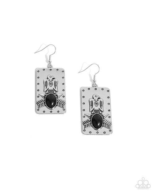 Invincible Icon - Black - Paparazzi Earring Image