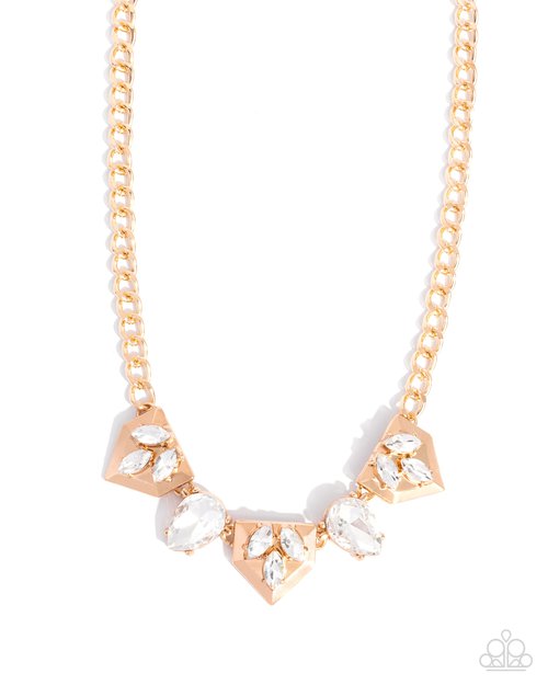 Home Place Haute - Gold - Paparazzi Necklace Image