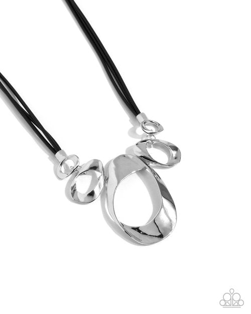 Apprehensive Accent - Silver - Paparazzi Necklace Image