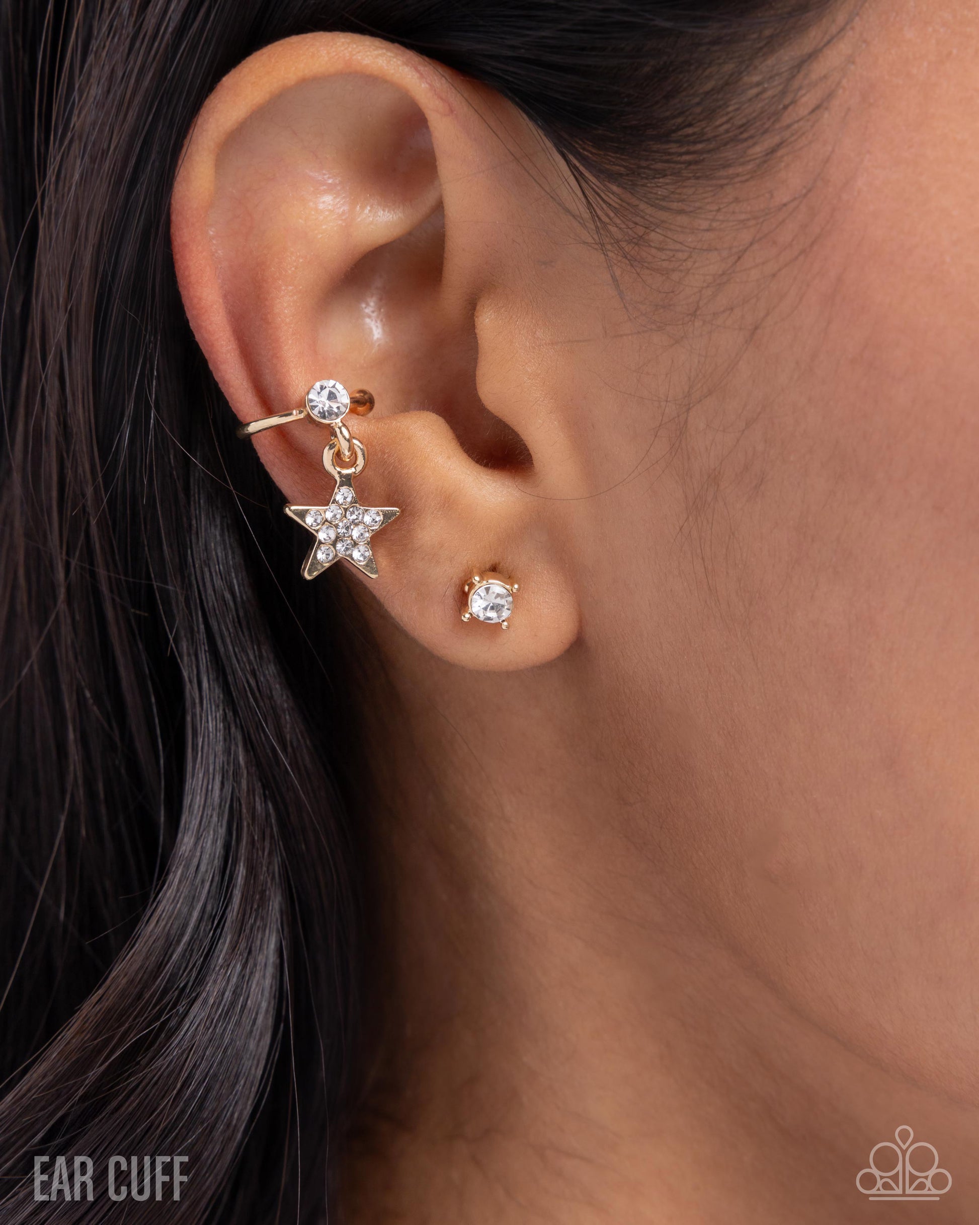 Cosmic Cool - Gold - Paparazzi Earring Image