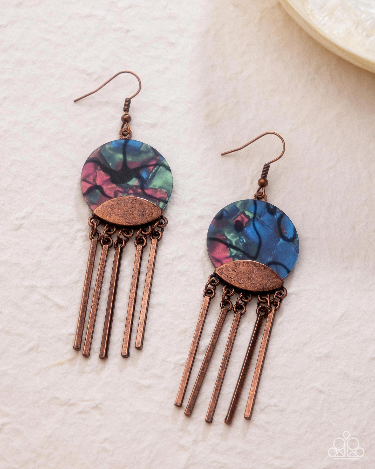 Disc Destiny - Copper - Paparazzi Earring Image