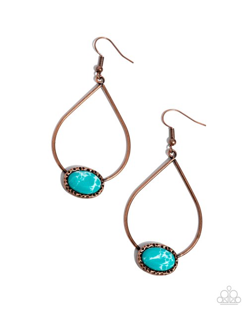 Sensible Stones - Copper - Paparazzi Earring Image