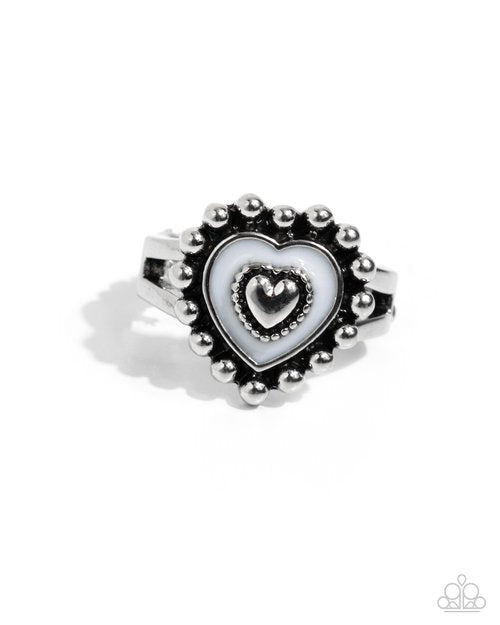 Courting Chic - White - Paparazzi Ring Image