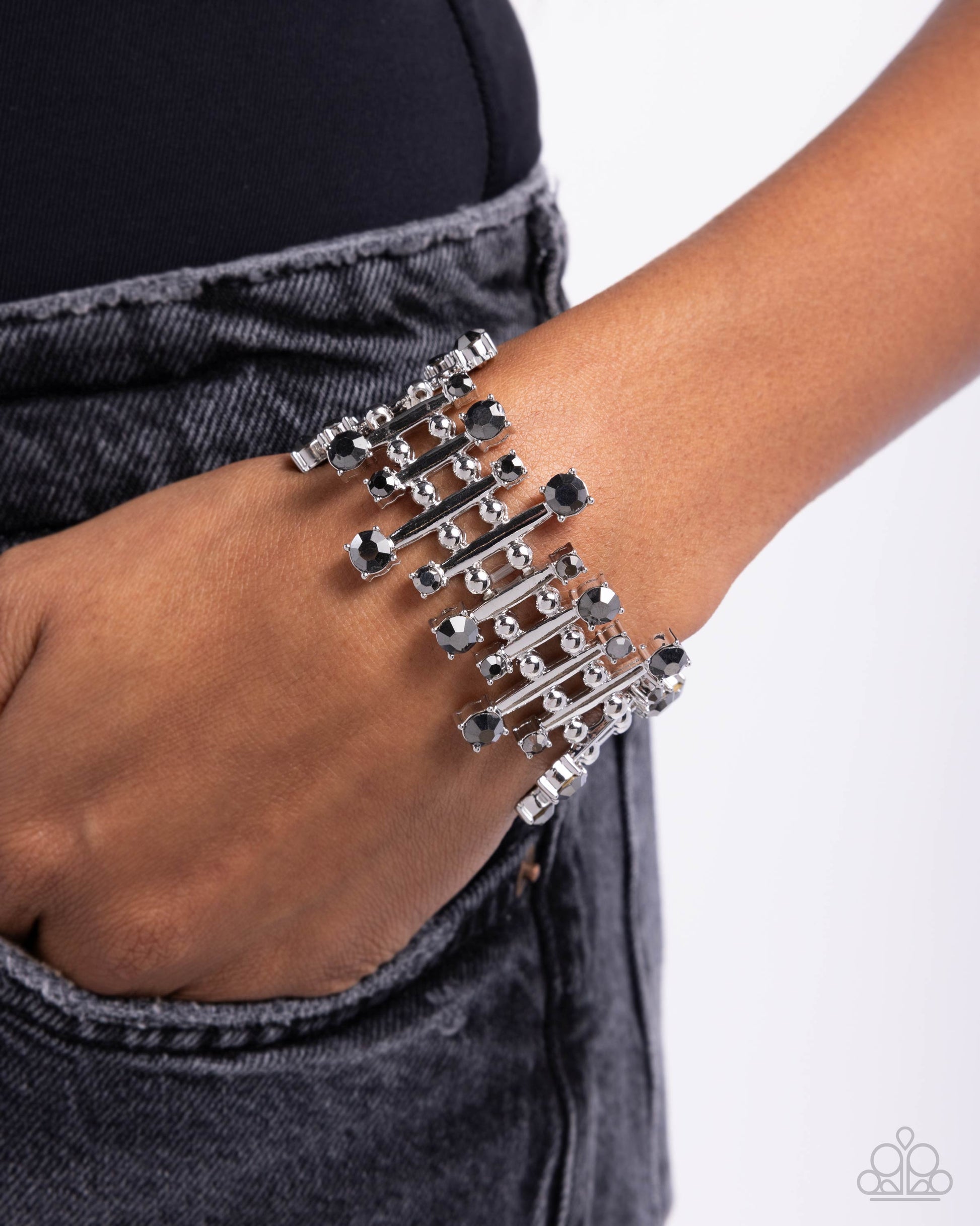 Misunderstanding Mayhem - Silver - Paparazzi Bracelet Image